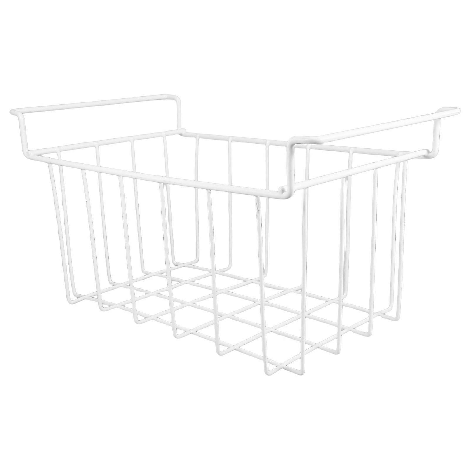 Cold Storage Basket Chest Freezer Basket for Hanging White Iron