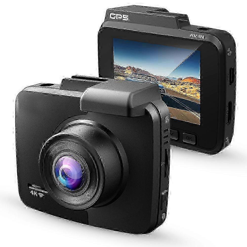 Caméra embarquée R2 4K avec GPS et Wi-Fi intégrés, enregistreur vidéo pour tableau de bord, écran UHD 2160p, écran LCD 2,4 pouces, grand angle 150°, WDR et vision nocturne