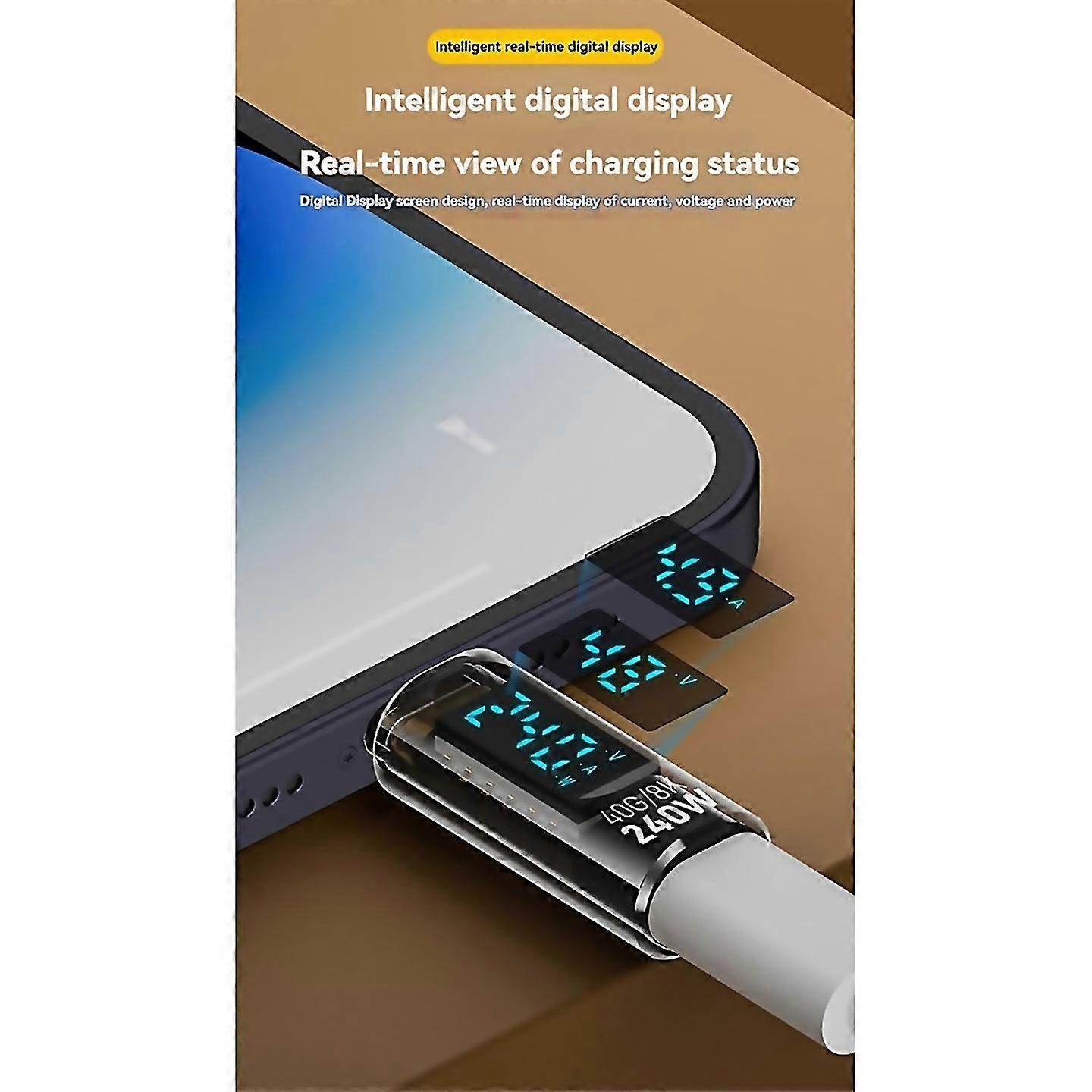 For Type C To Type C Otg Adapter 240w Usb4 Digital Display Charging Adapter 8k Video Fer For Phone