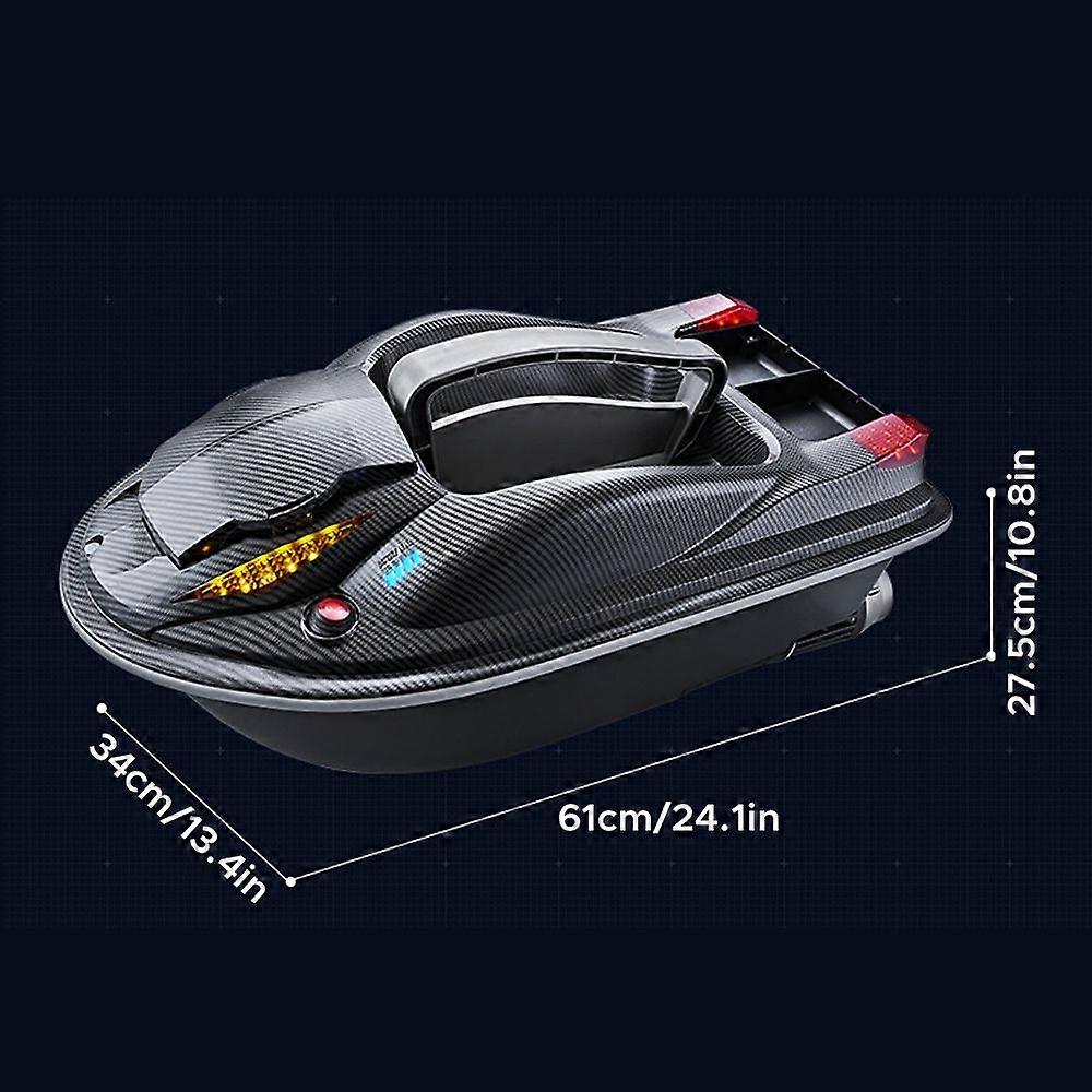 Großes Outdoor 3 Hopper High Speed RC Fischerboot 500M 3,5KG Load Voice Broadcast Smart Route Correction Fernbedienung Futterboot