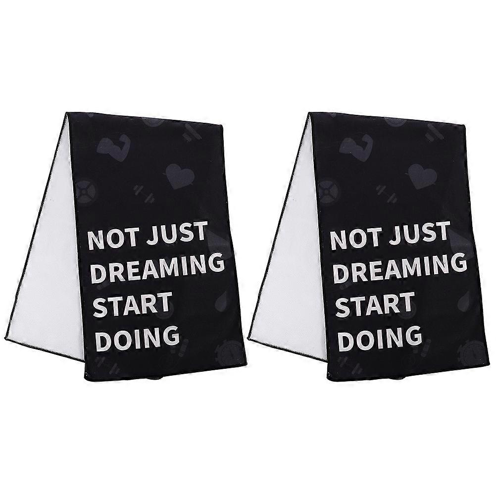Quick-Drying Towel Sweat-Absorbent Towels for Sports Use 2Pcs Set