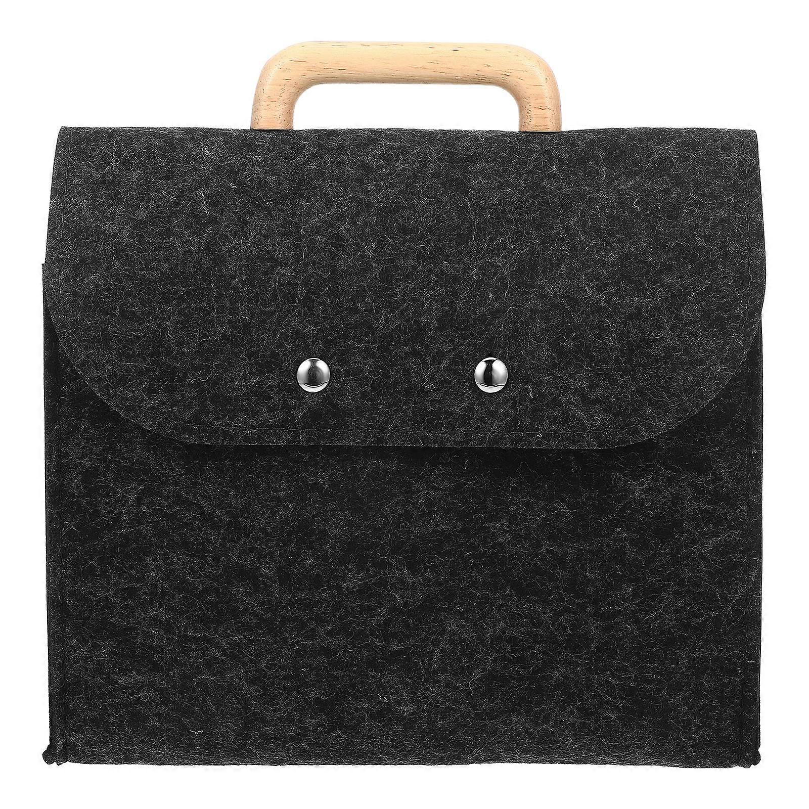 Business Bag For Office Setting With Wooden Handle 1Pcs