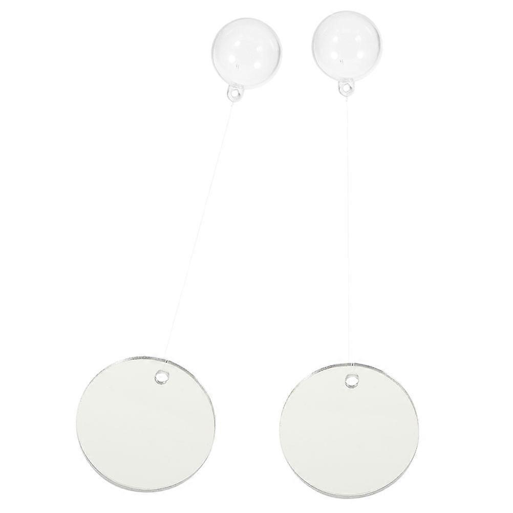 Aquarium Training Mirror 2 Sets Fish Tank Accessory Floating Design 4x4cm Fish Enthusiasts