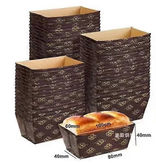 Paper Bread Pans, 25pcs Stackable Cake Paper Cups Loaf Making Paper Molds for Baking Storage