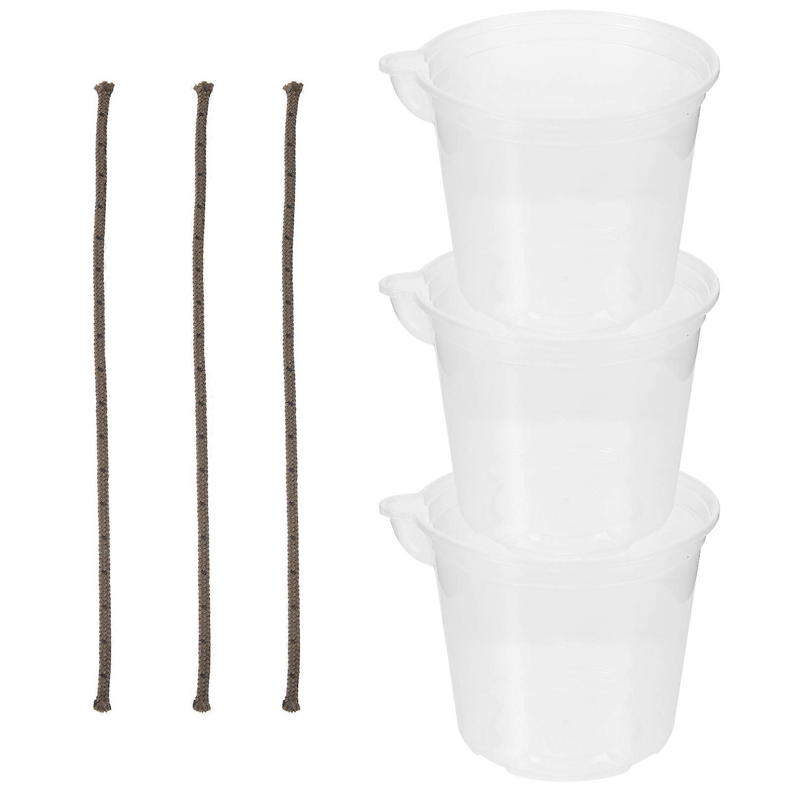 Water Conduction Flower Pot For Gardening Beginners 18.5x16.5cm Simple Design 2 Sets
