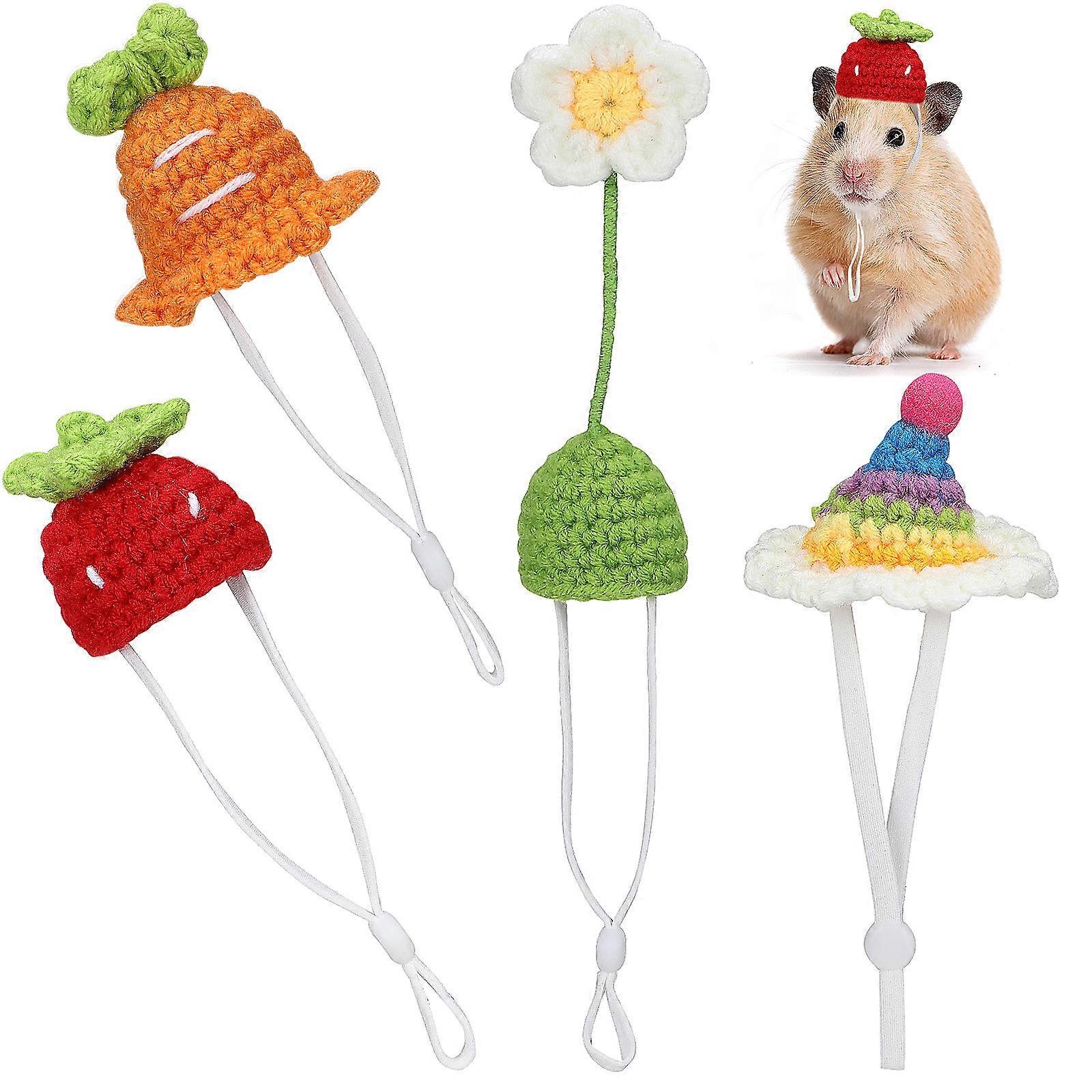 Hat for Small Animals Knitted Cute Pet Hats 16Pcs Assorted Color
