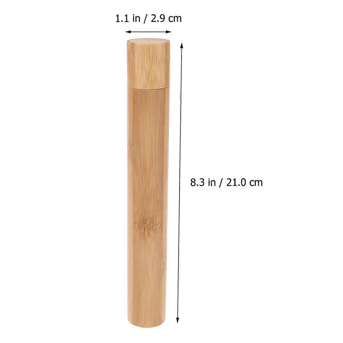 Tooth Brush Holders Vintage Bamboo Design Travel Essential for Adults Lightweight with Protective Feature 1Pack