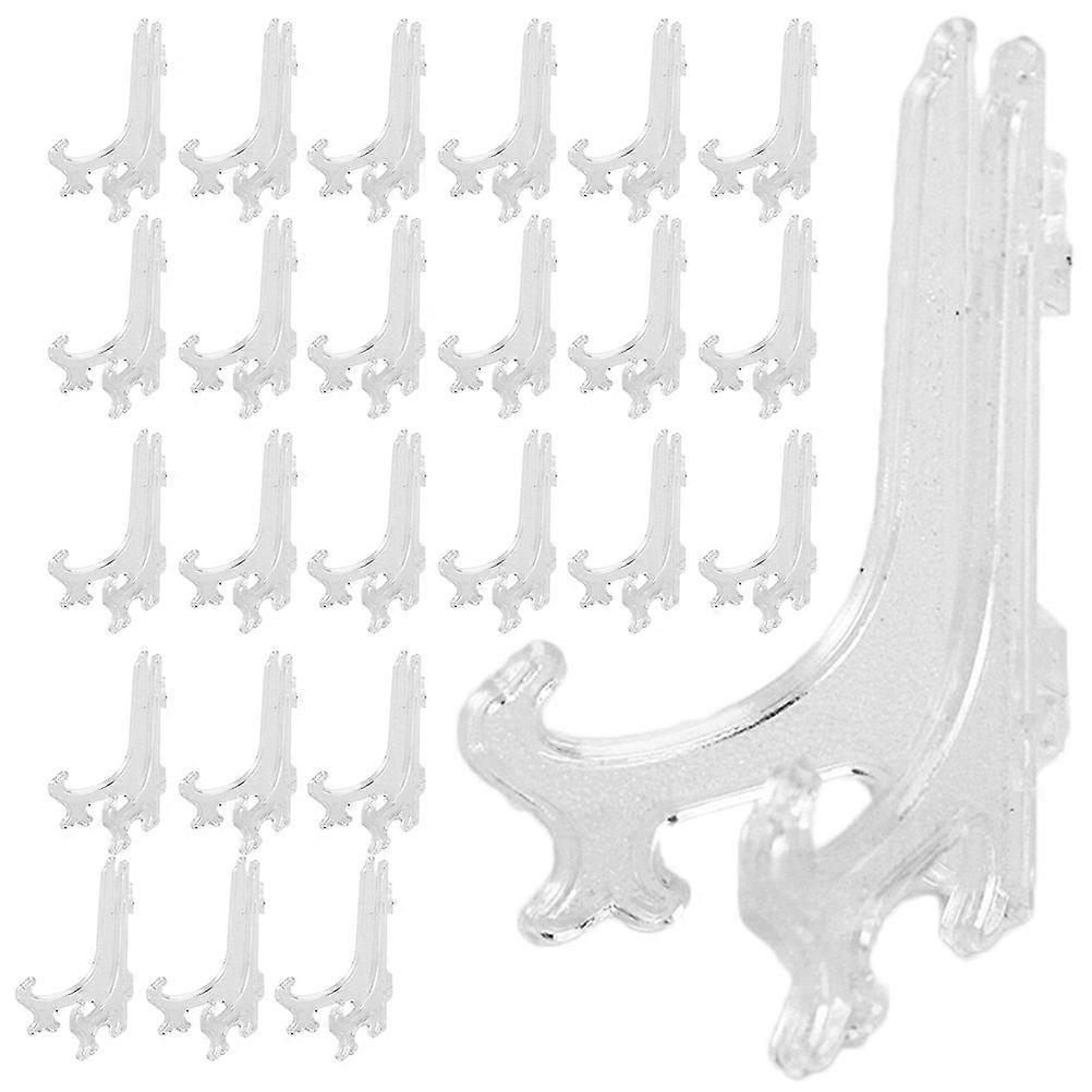 Clear Easel Display Stand Transparent Plate Holder for 75 Pieces