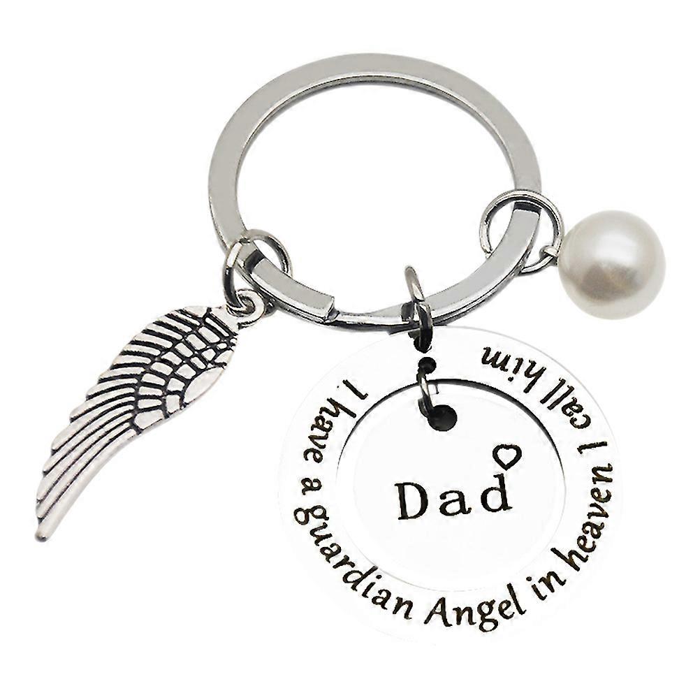 Fathers Day Keyring Keychain Silver Fashionable Gift For Men 1Pcs