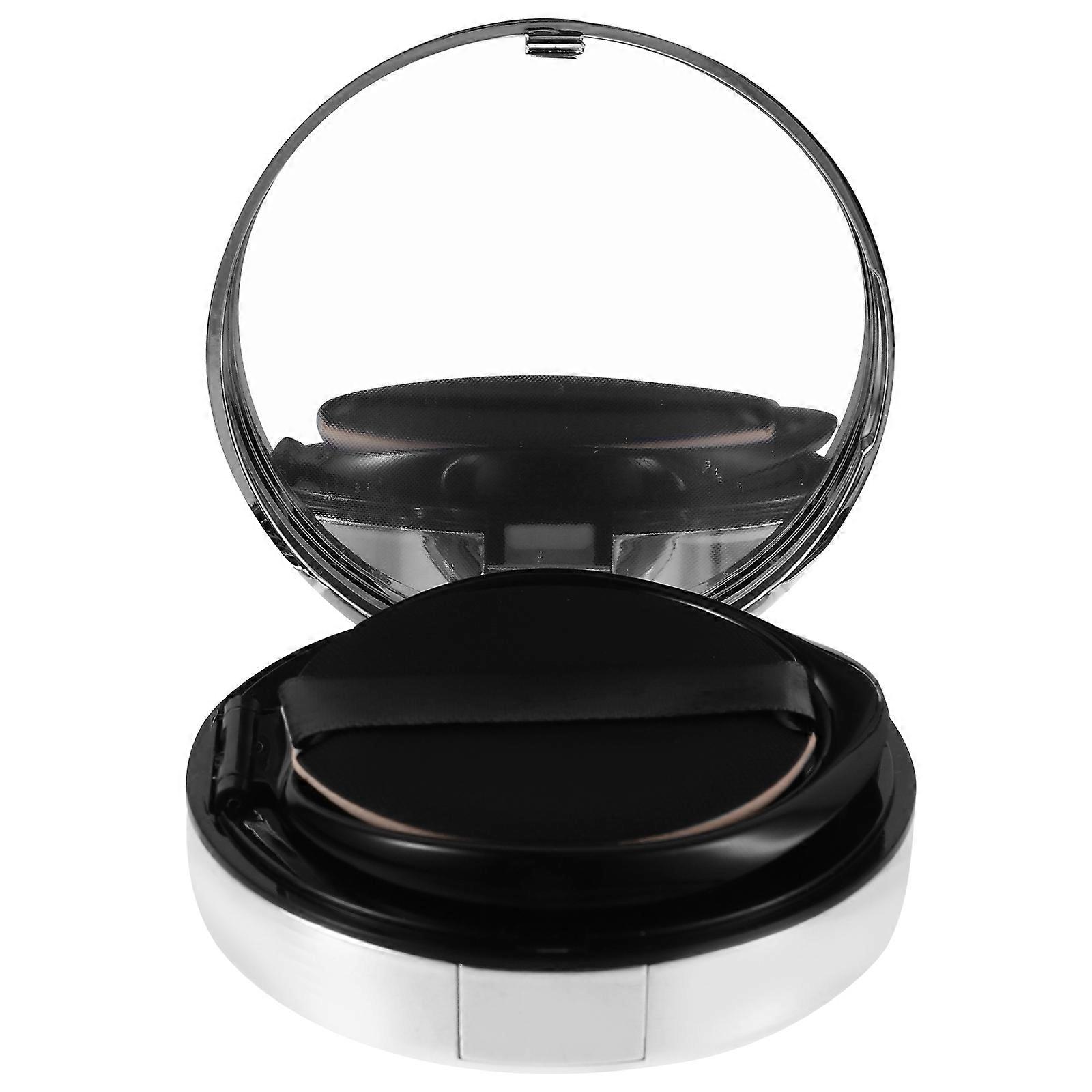 Portable Silver Cushion Foundation Case for Storage Use 2Pcs Powder Container