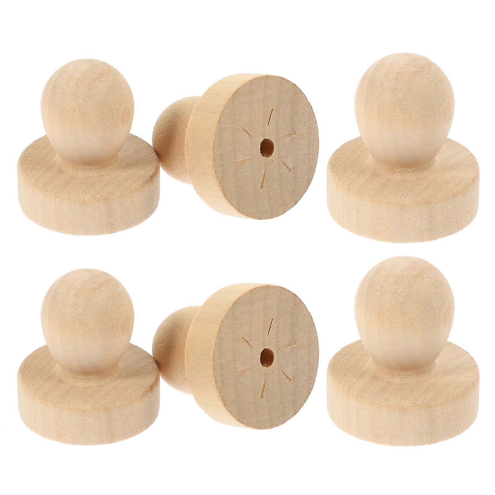 Retro Designed Wooden Wax Seal Handles Ideal For Craft Making 3.8X4.2cm Size 24 Pcs