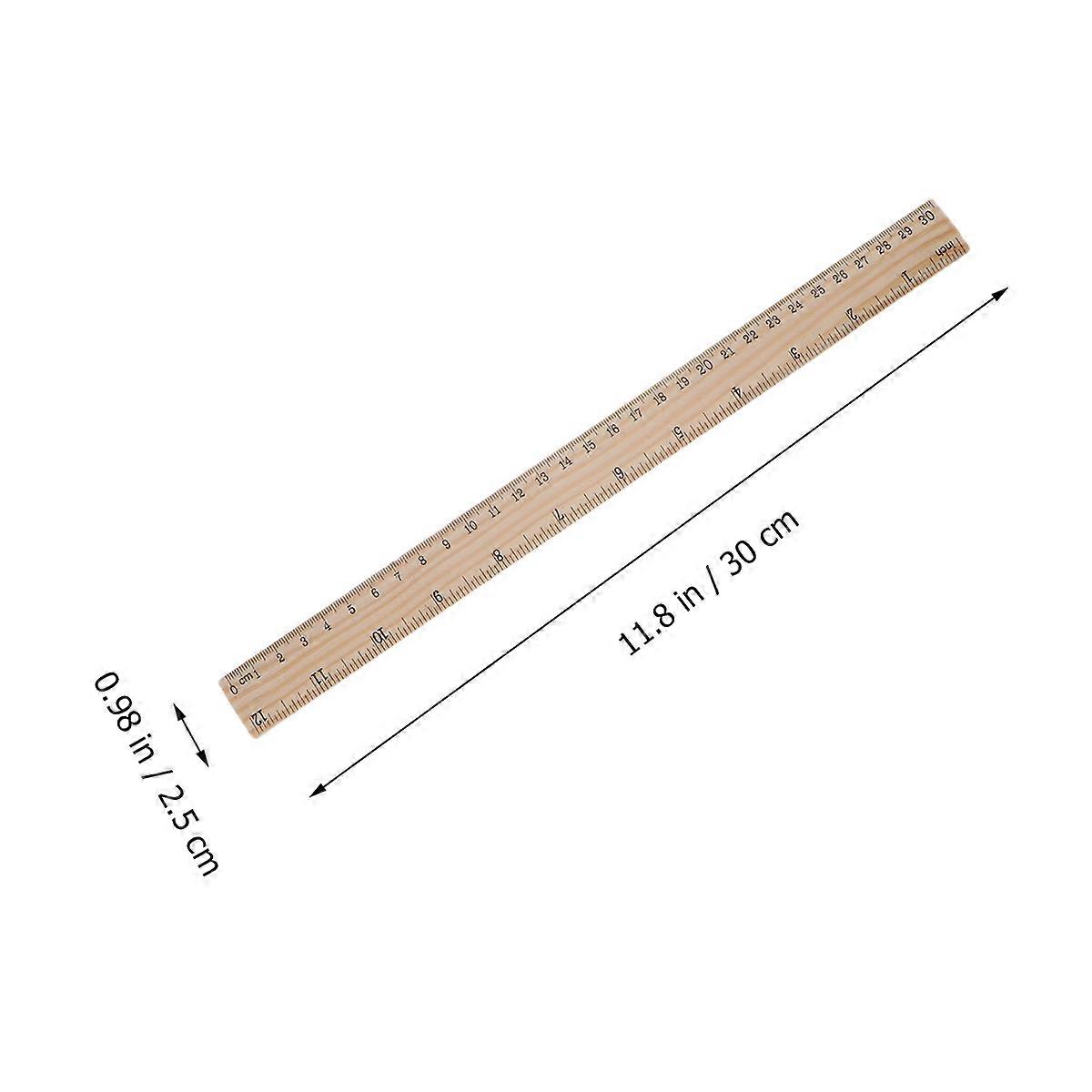 30cm Wooden Tailoring Ruler for Dressmakers Ideal for Craft Projects Featuring Traditional Style 12Pcs