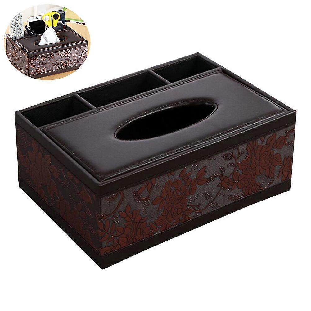 Pencil Holder Tissue Box Multifunctional Desktop Organizer for 3Pcs