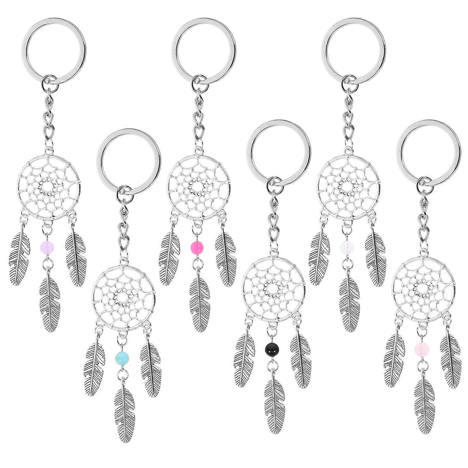 Dream Catcher Keyring Alloy Pendant for Keychain Use 12Pcs Pack
