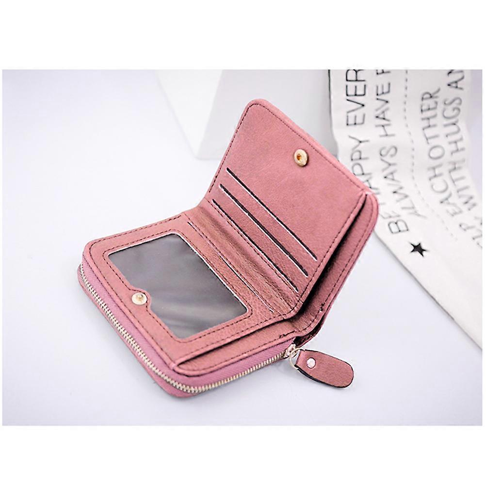 Mini Wallet In Pink Color 3Pcs Rectangular Zipper Design For Women And Girls Ideal For Daily Use And Travel To Hold Keys Cash And Coins