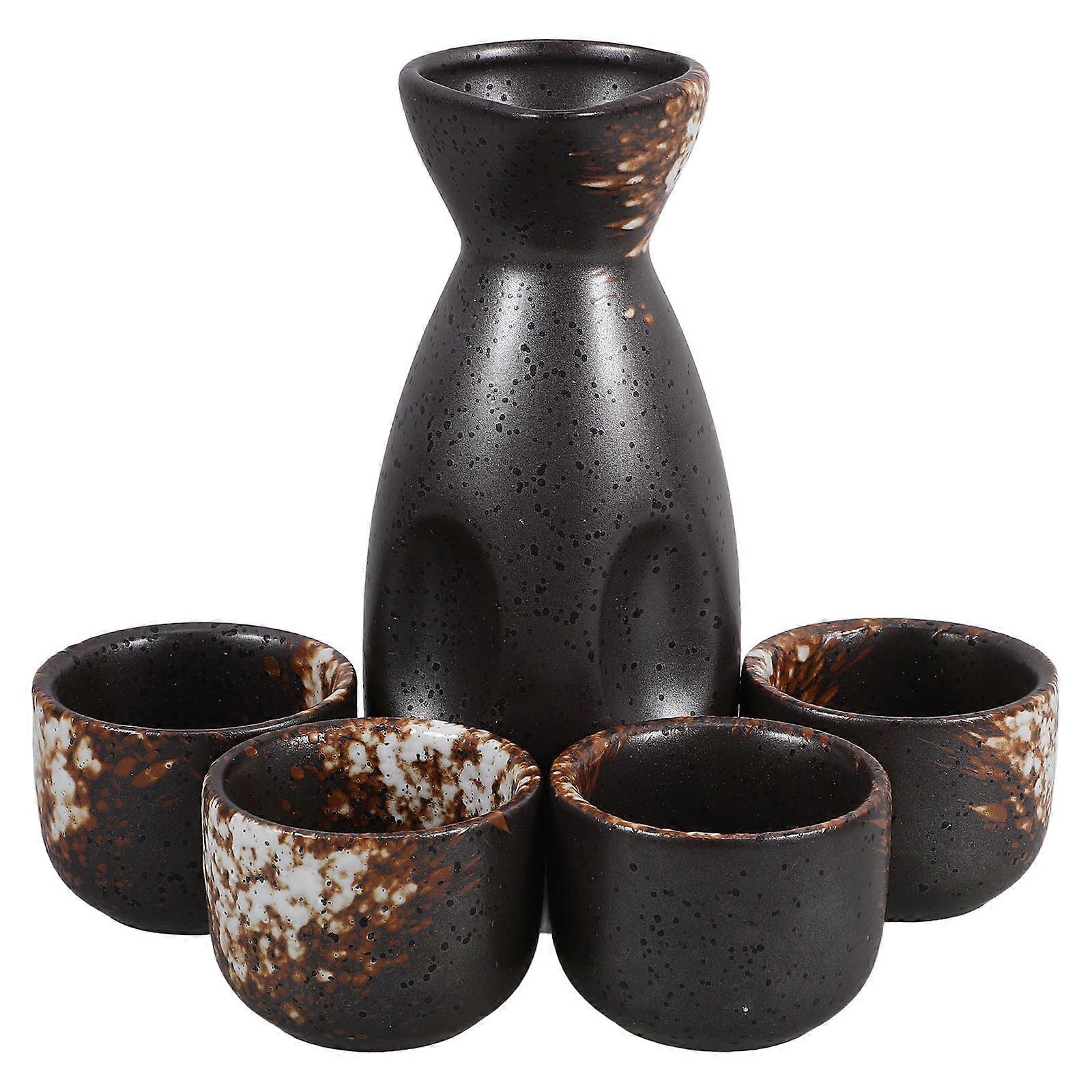 Serving Cup Sake Set Traditional Japanese Home Decor Comfortable Smooth Surface 1Set