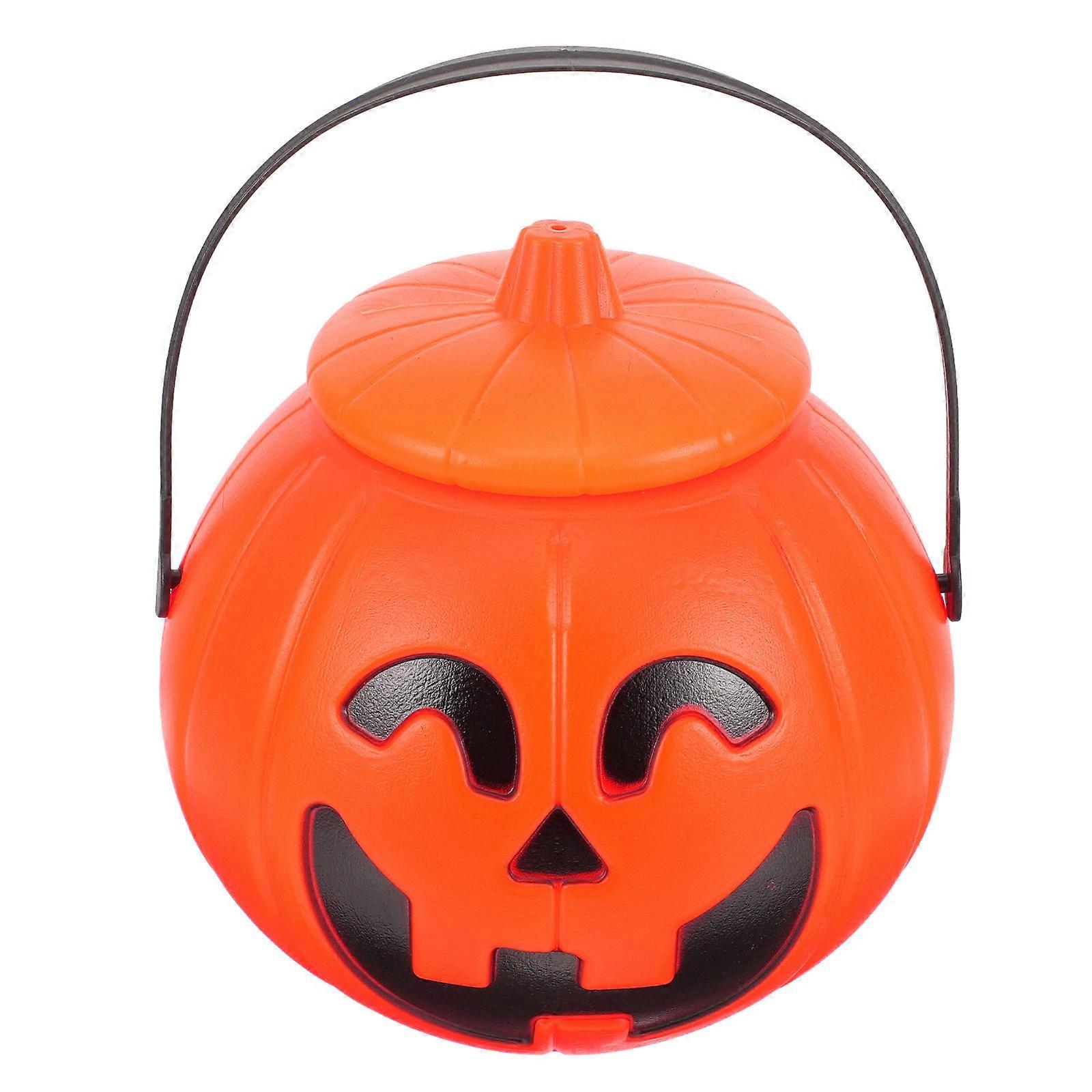 Halloween Pumpkin Bucket Portable Candy Holder 3Pcs for Candy Storage