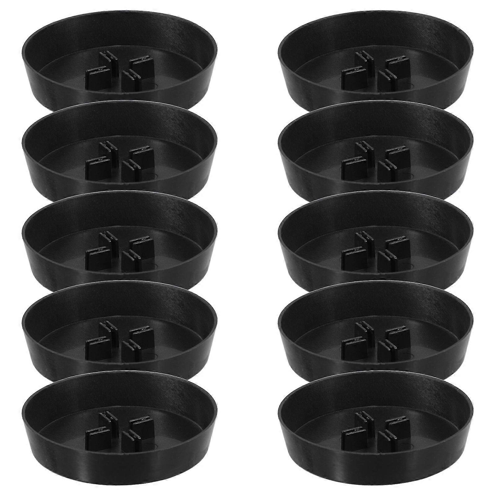 Mini Christmas Tree Tray for Stability 240Pcs Black Plastic Round Holder