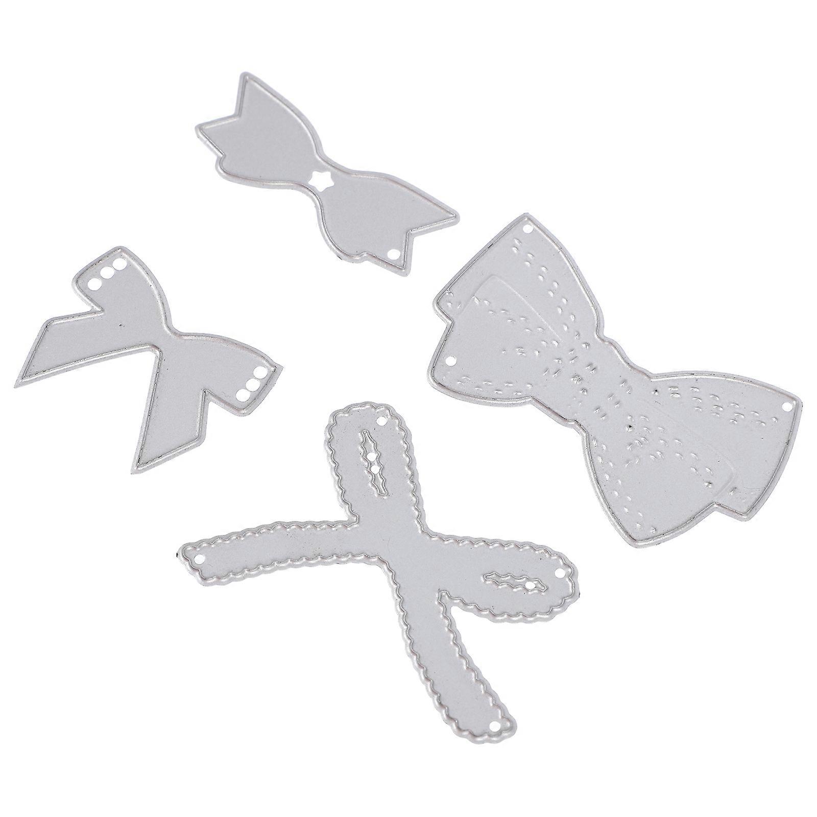 Silver Bow Tie Cutting Die for Decoration 12Pcs Embossing Stencil