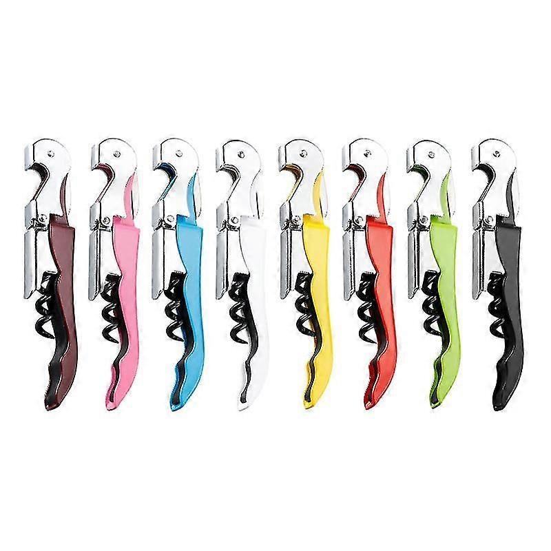 2pcs Corkscrew Wine Bottle Opener Professional Stainless Steel Wood Handle Foil Cutter Applicable For Family Hotel