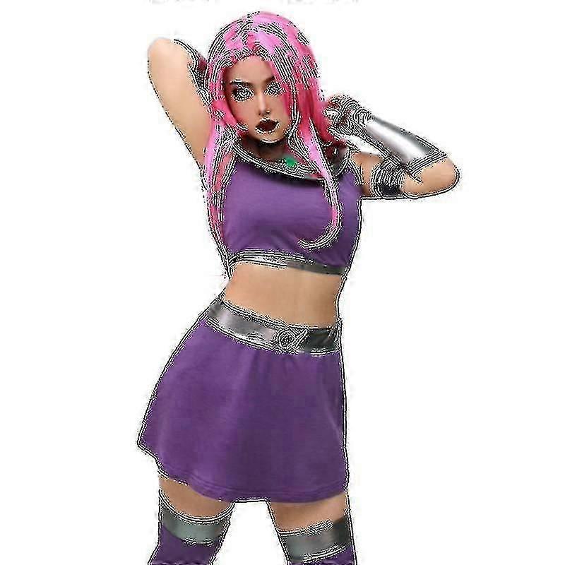 スターファイヤーコスプレハロウィンコスチューム女性用セクシーコスチューム勇敢なコスプレ高品質タンクトップとスカート48時間発送 - JA