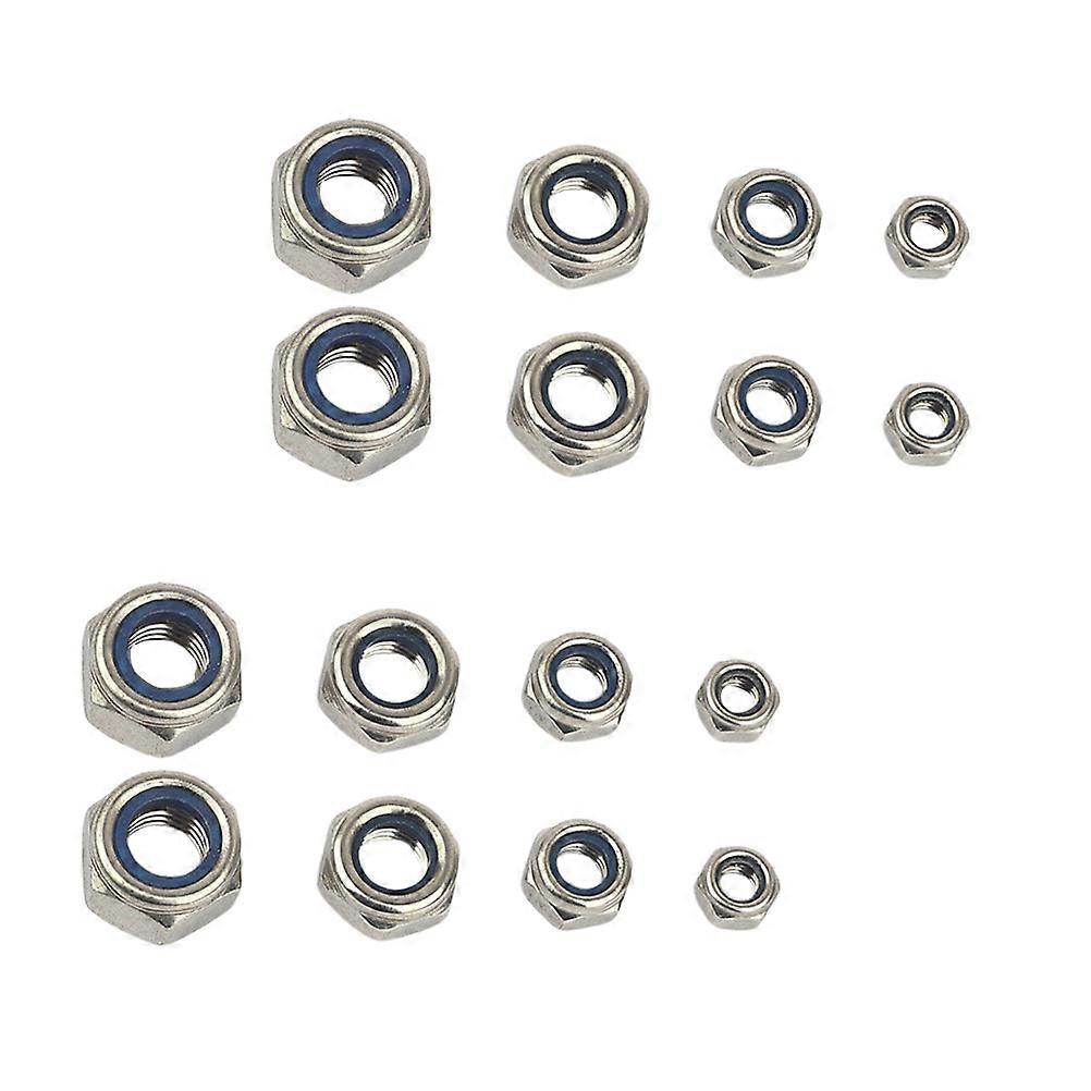 Lock Nut Stainless Steel Hexagonal Lock Nut Assortment Set for Fixing 360Pcs