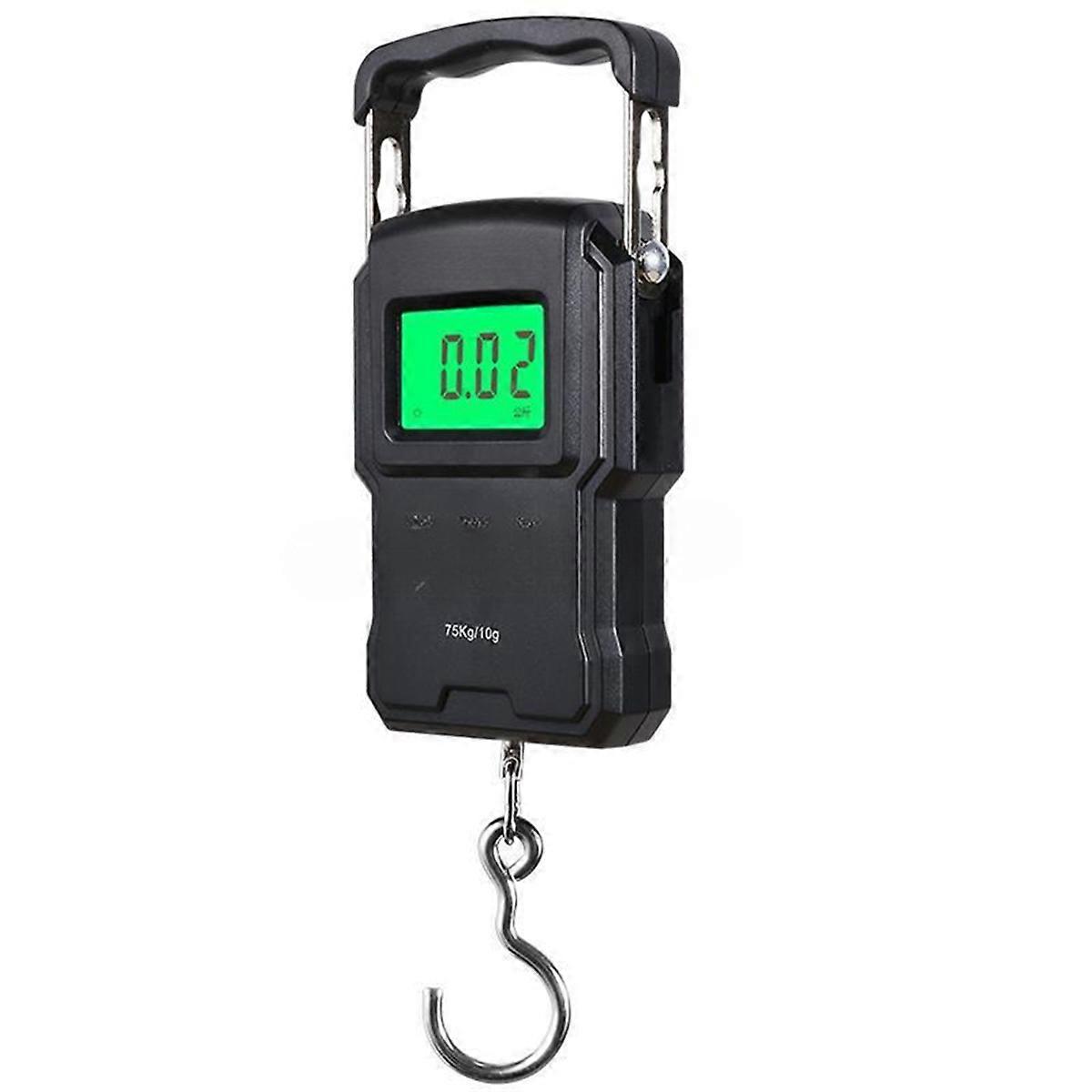75kg/10g Tape Measure Digital Scale Portable Digital BackLight Fishing Hanging Hook Scale with 1M R