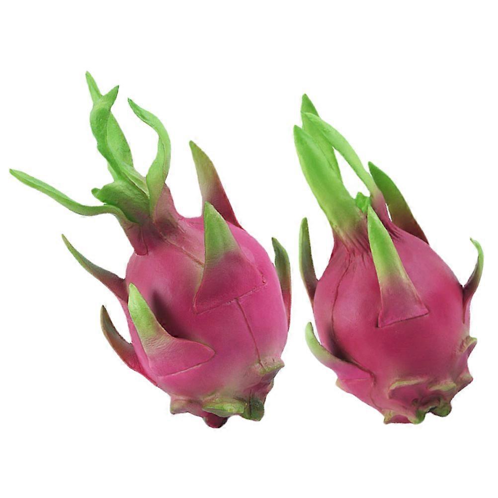Simulation Fruit Model for Photography 2Pcs Lifelike Pitaya Artificial Props