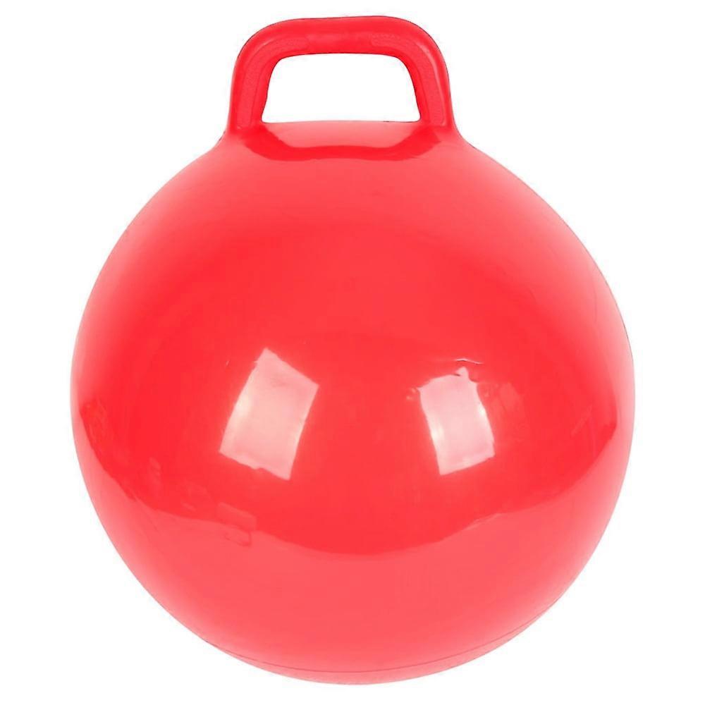 Pure Color Inflatable Bouncing Ball Kids Jumping Hop Ball with Handle for Adults Children Exercise Toy
