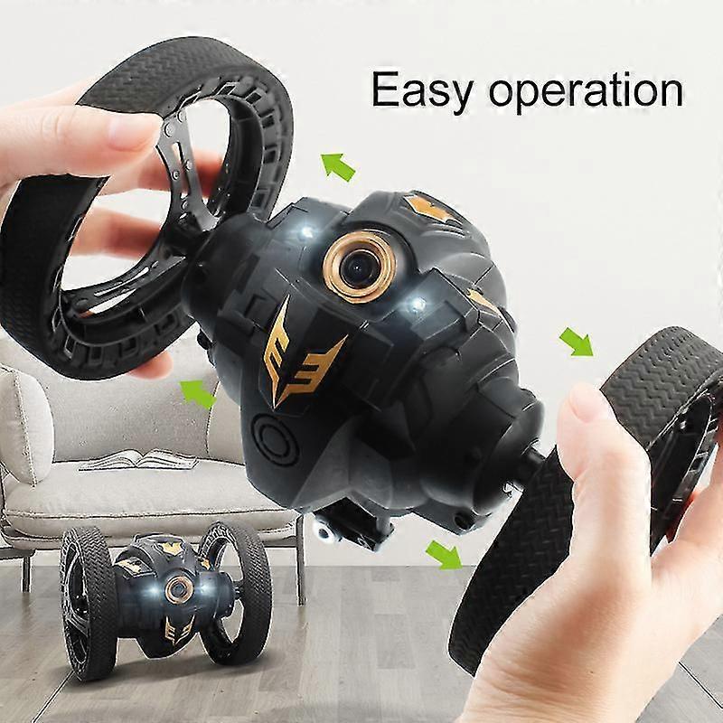 TAW-C6 RC Bounce Car 2.4GHz Wireless Remote Control LED Lights 360 Degree Rotation Stunt Car for Kids
