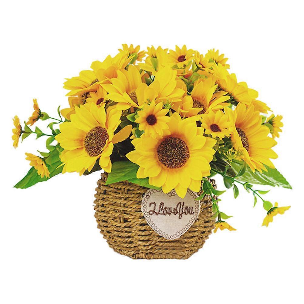 Desktop Decor Multi Simulation Sunflower Bonsai PP for Versatile Placement