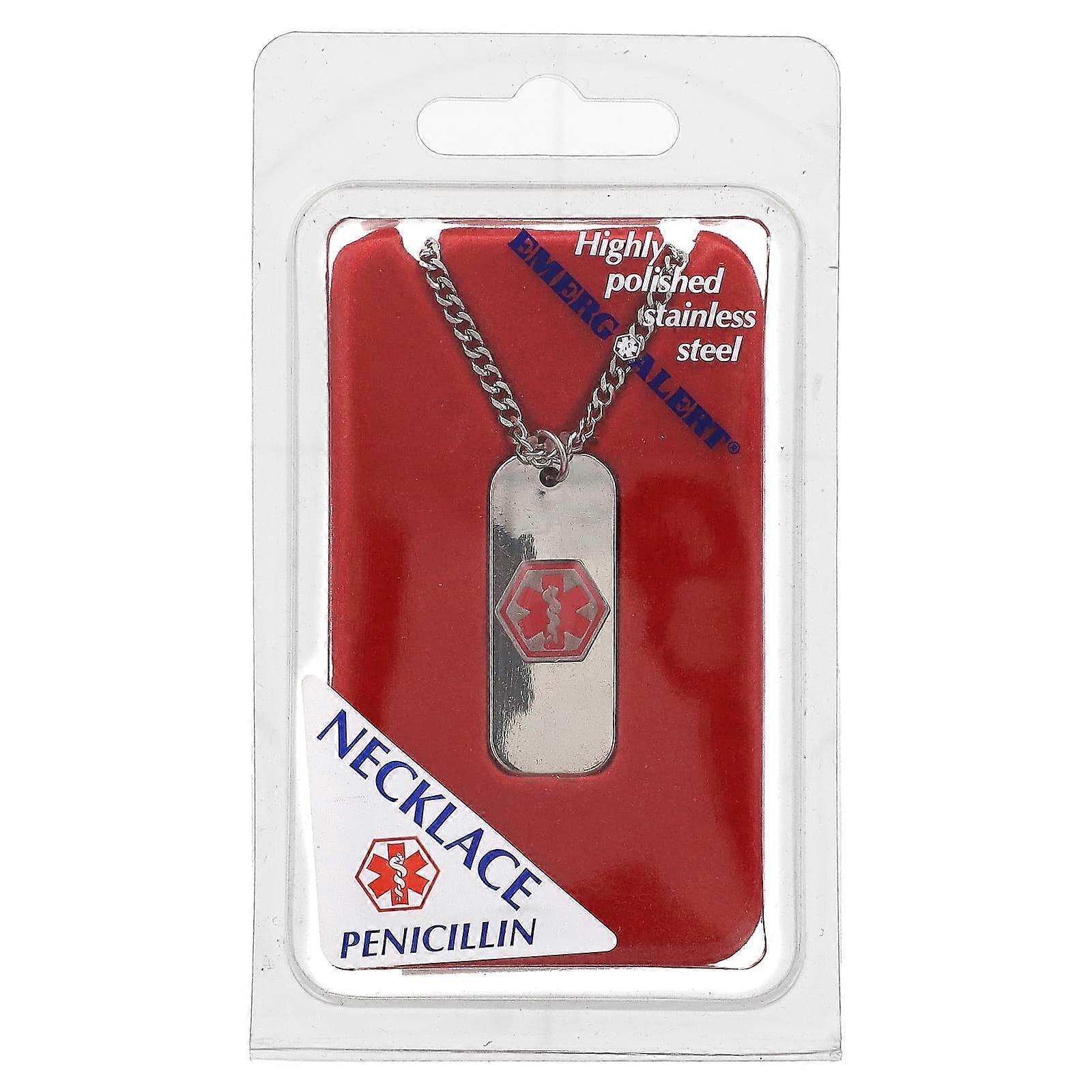 Penicillin Allergy Necklace, 1 Count