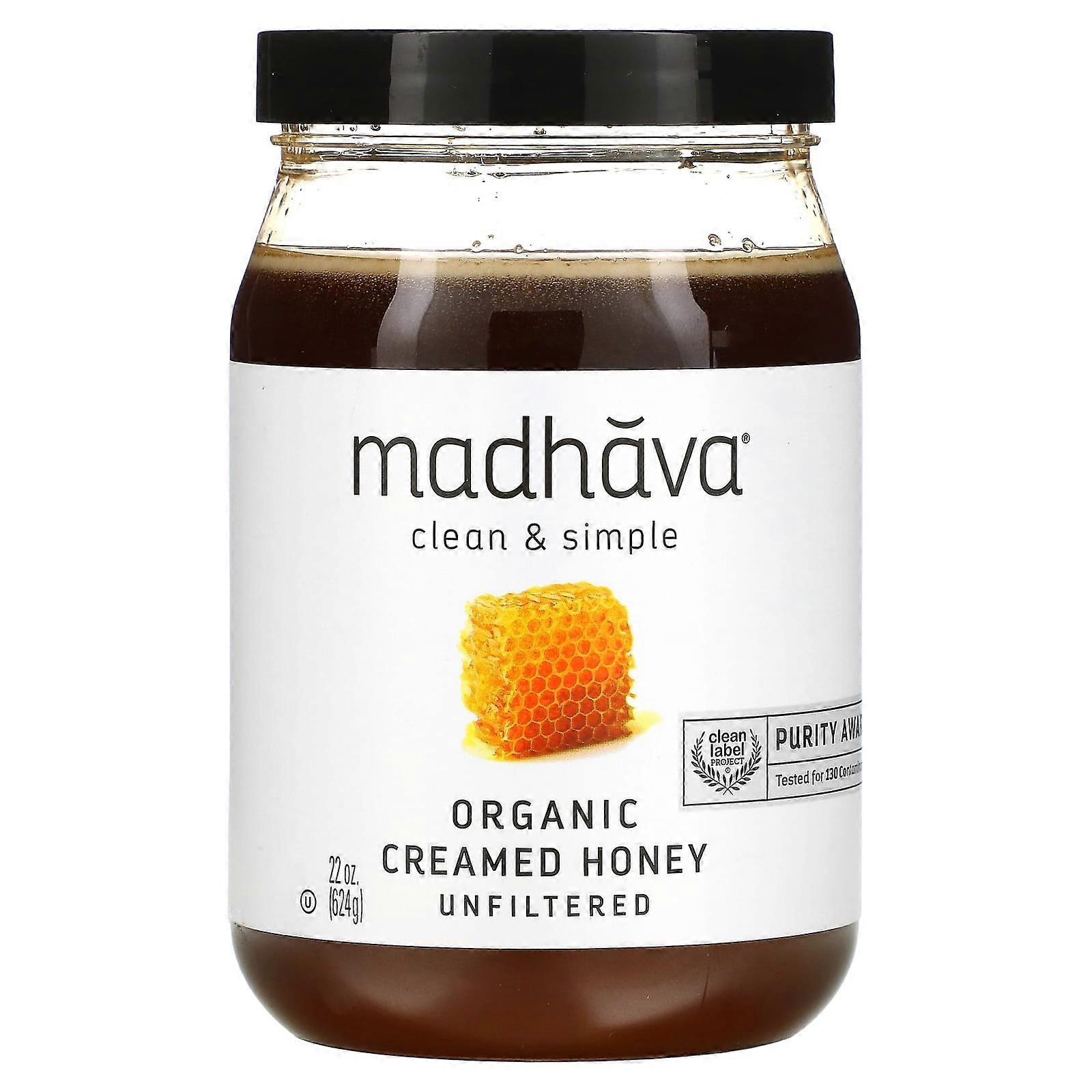 Clean & Simple, Organic Creamed Honey, Unfiltered, 22 oz (624 g)