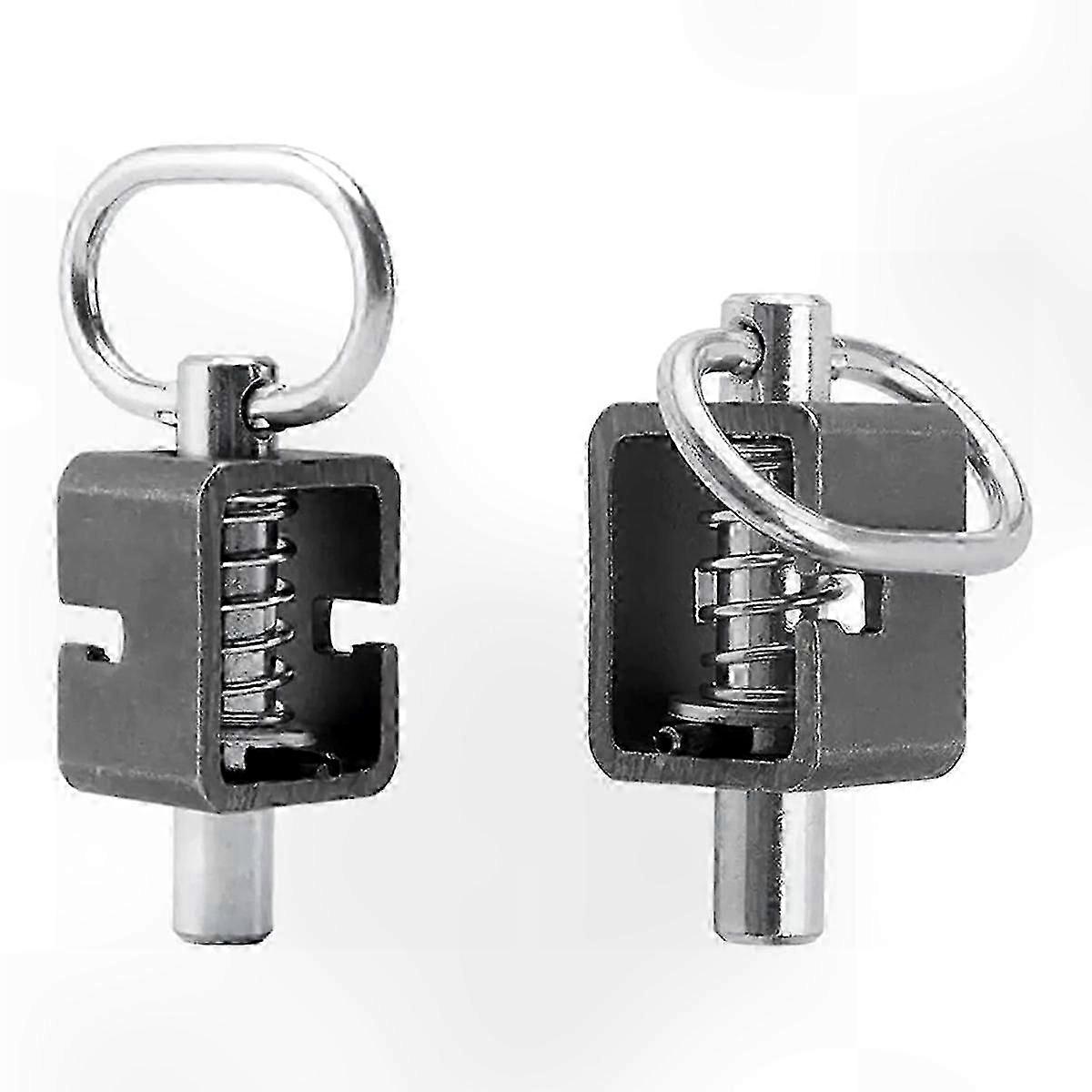 Weld-On Spring Latch Lock Assembly with Plain Tube for Trailer Gate, 5/8", 2 Pack