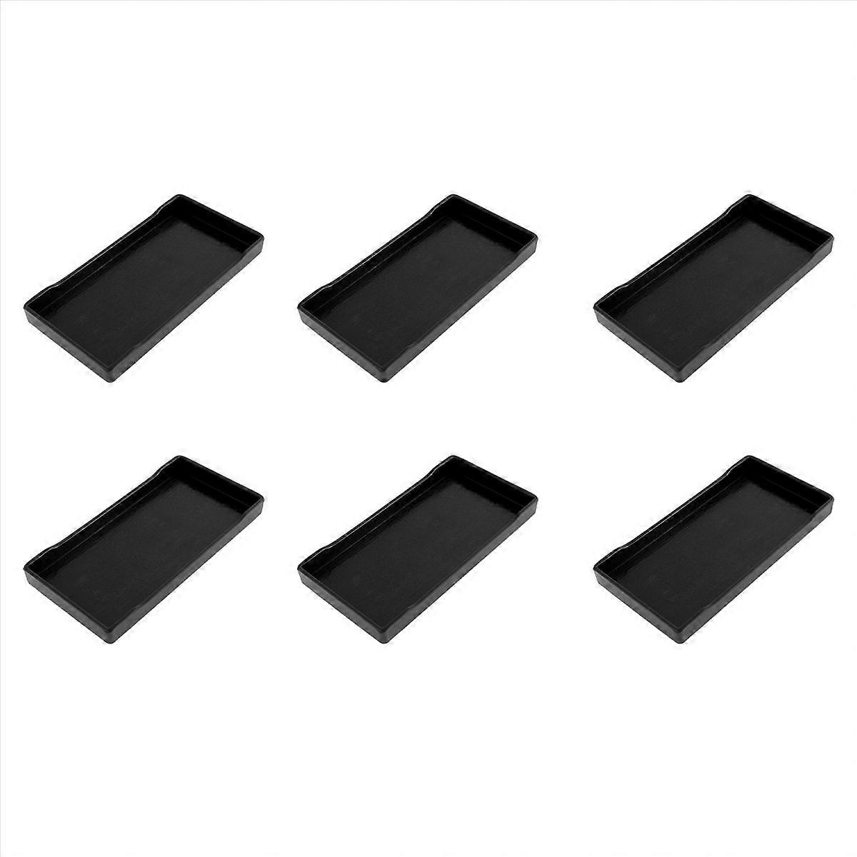 Plastik Mittagessen Essen Serviertablett Behaelter Schwarz