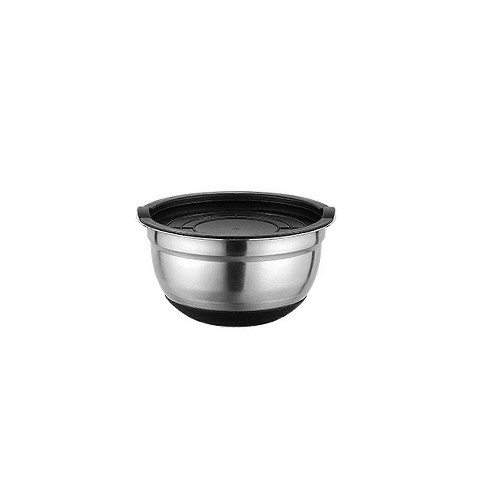 Kripyery Mixing Bowl with Lid Set Large Capacity Non-Slip Bottom Polished Surface Easy to Clean Salad Bowl Kitchen Food Storage Organizer