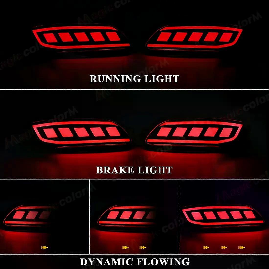 Apply For Lexus RX For Toyota Harrier 2003 - 2008 For Venza 2013 - 2015 Rear Bumper Reflector Lights Dynamic Turn Signal Brake Lamps