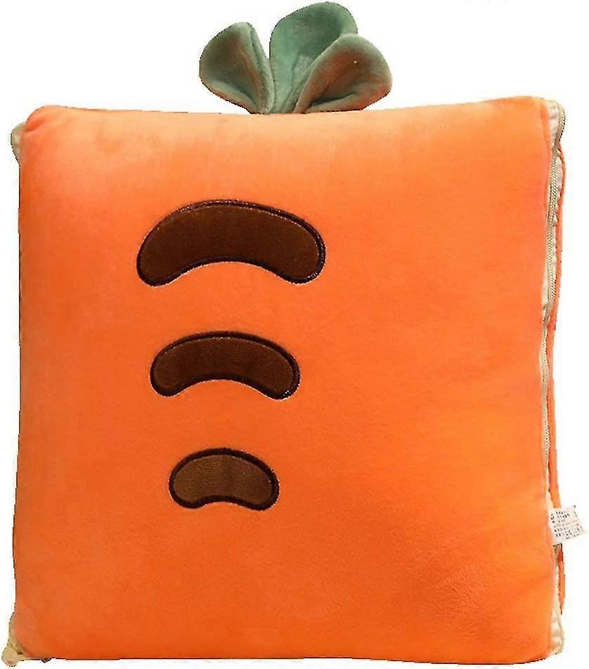 Blanket And Cushions 2 In 1 Washable Sofa Throw Plaids Quilt Boutis For Sofa/desk/chair Carrot