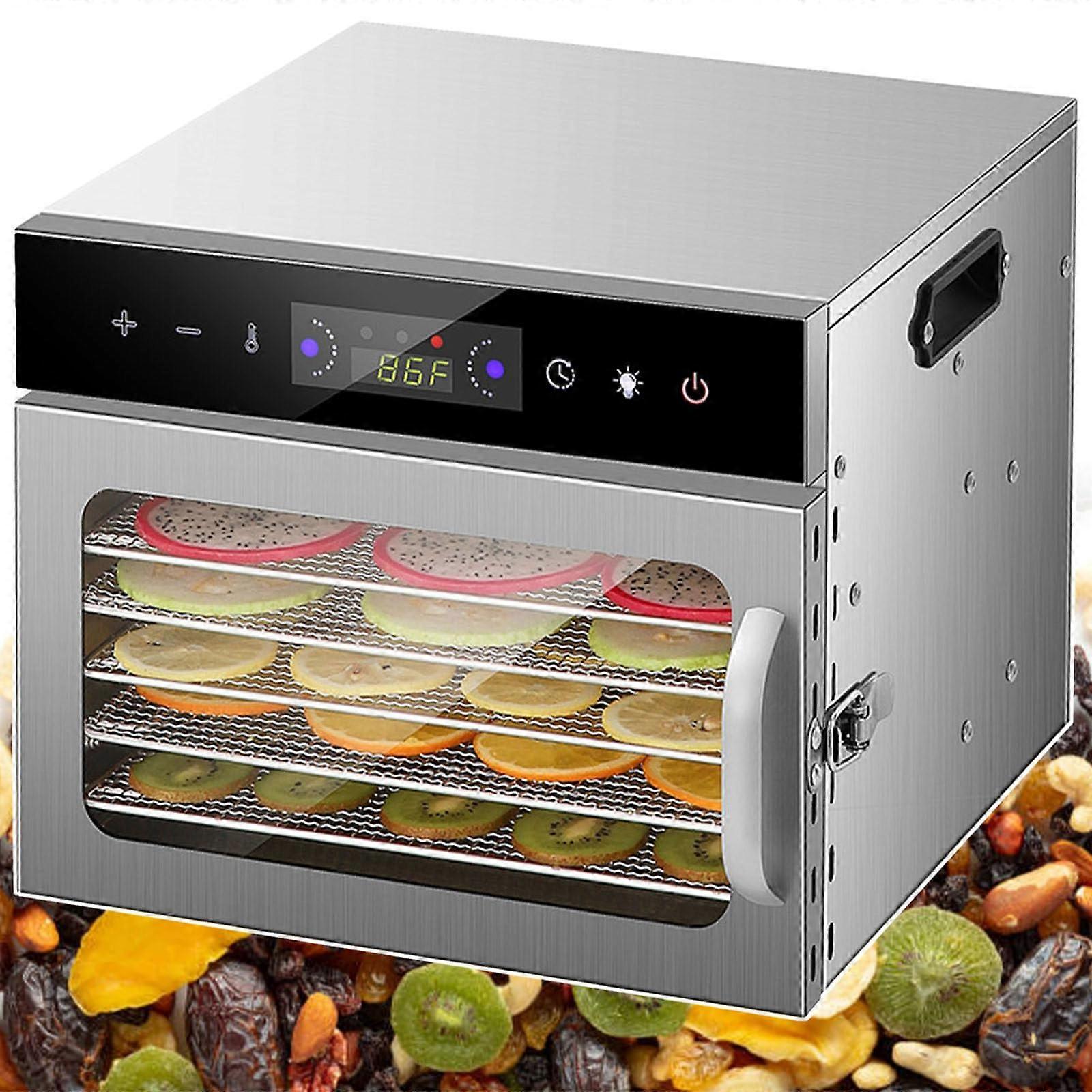 Food Dehydrator Machine Stainless Steel Mesh Trays 25mm Spacing 3090C Temperature Control 360 Circulating Heating