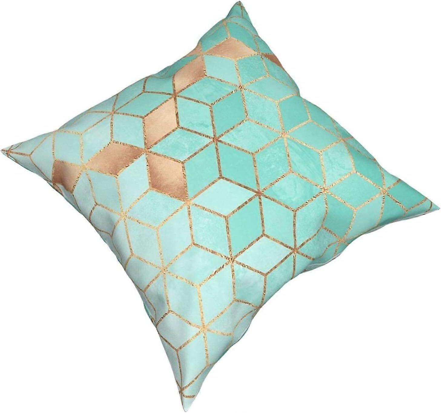 v1312ソフトグラデーションアクアマリンタペストリー枕カバーファッションスクエア枕カバークッションカバー装飾スロー枕カバー18×18インチ45×45センチメートル -TB1312