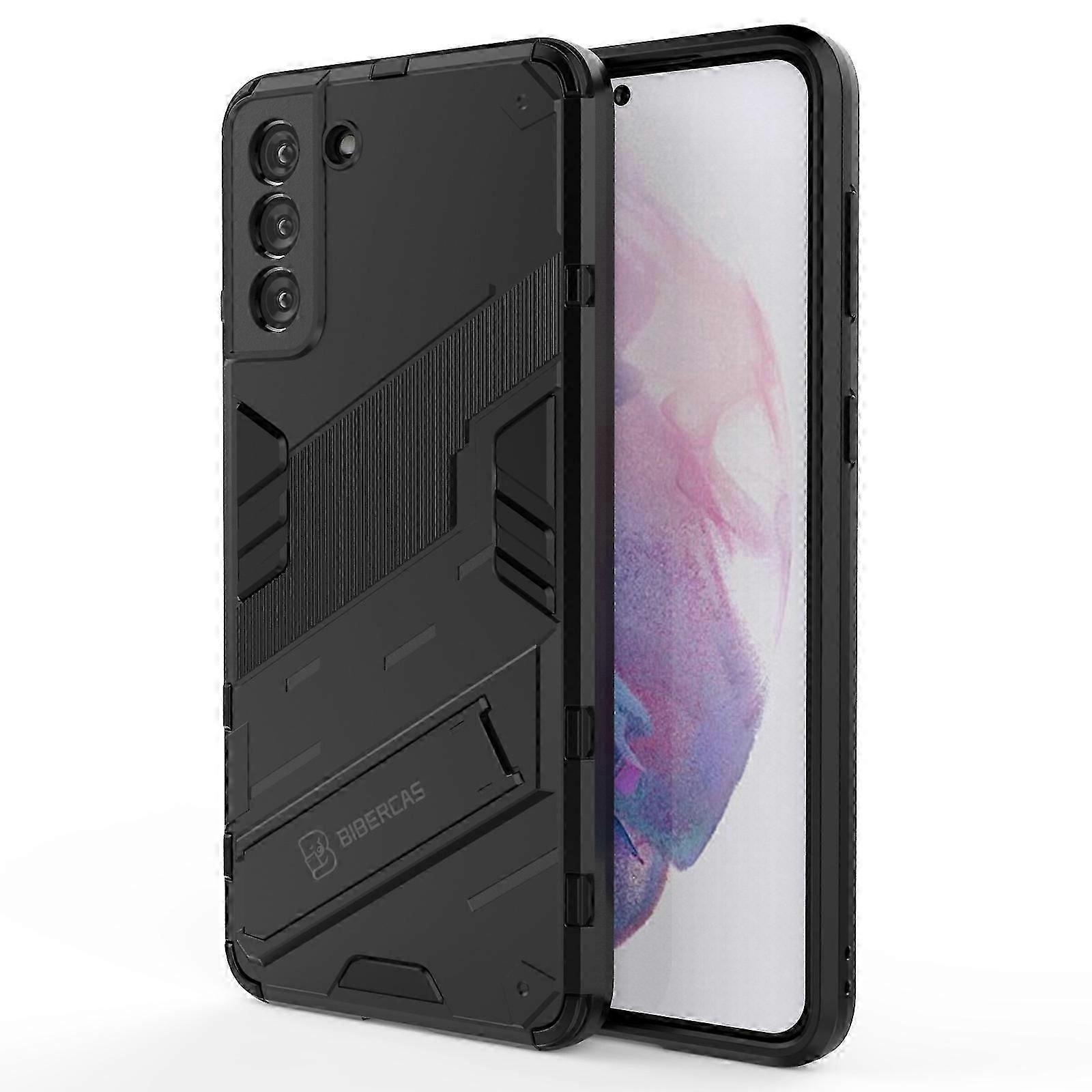 For Samsung Galaxy S21+ 5G Punk Armor 2 in 1 PC + TPU Shockproof Case with Invisible Holder