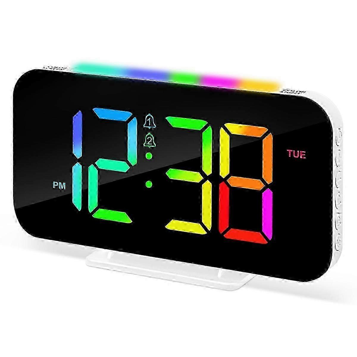 LED Digital Alarm Clock for Bedrooms with Night Light,Dual Alarm,B [jkw]