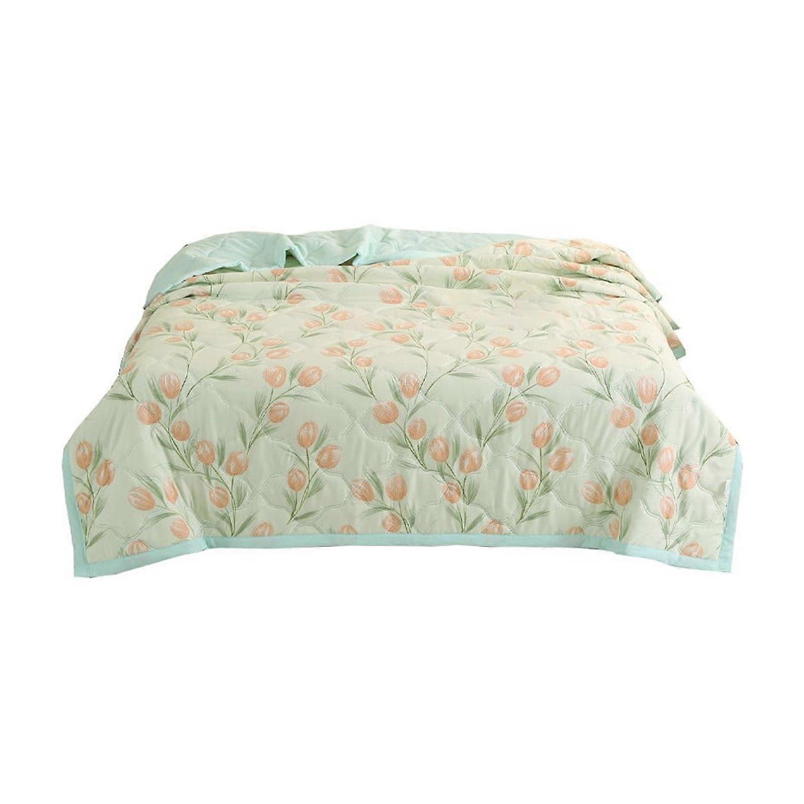 MERILER Lightweight and Cool Polyester Fiber Summer Quilt - Multicolored, 100x150cm Size for Comfortable Sleeping