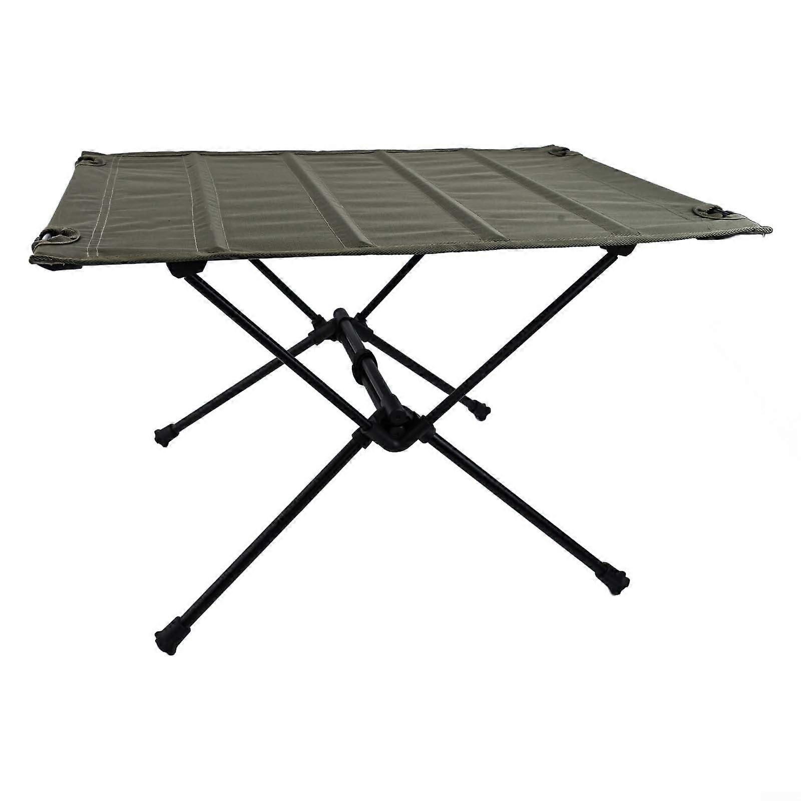 Sturdy Compact Picnic Table for Camping - Army Green, Portable Design for Barbecues, Easy Carry Features, Lightweight Material