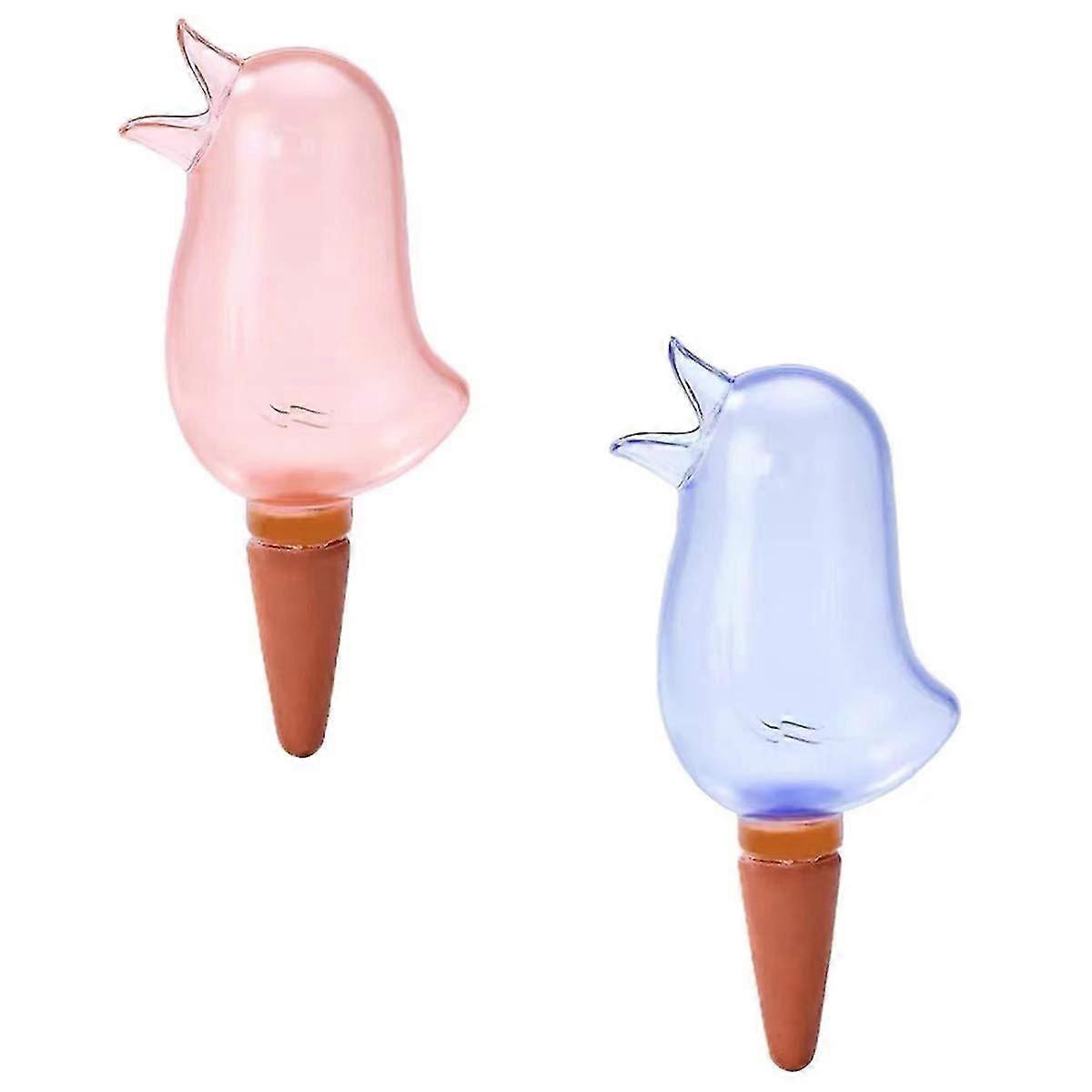 2pcs Automatic Watering Drip Irrigation Device Transparent Bird Shape Plant Waterer Garden Waterer Drip For Garden