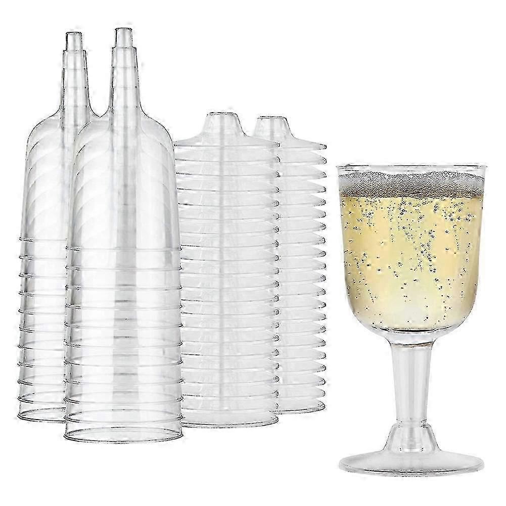 Clear Plastic Wine Glasses: Shatterproof & Recyclable Cups for Wine & Cham, Reusable Design