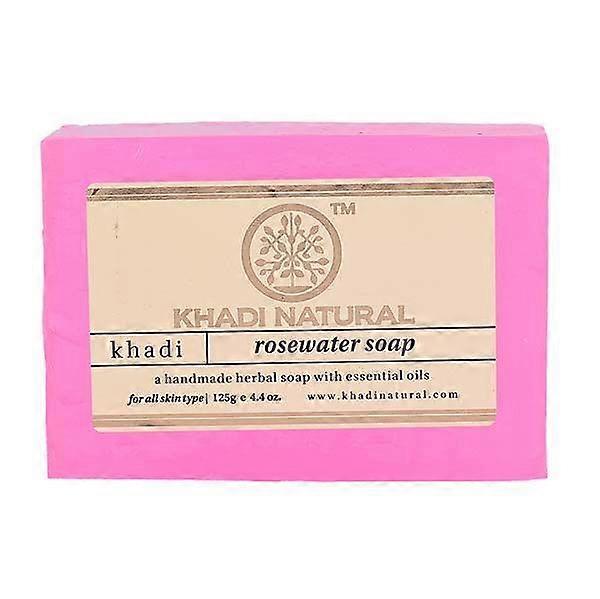 Natural handmade soap with rose water: for problem skin (125 g), Rose Water Soap Handmade, Khadi Natural