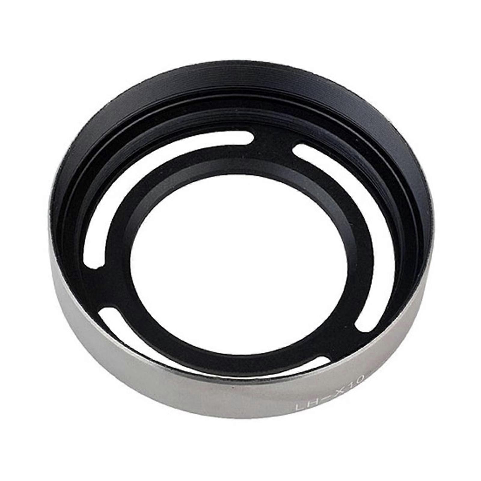 Interchangeables Alloy Camera Lens Hoods Cover with Hollows Out Pattern For X10 X20 X30 Series  Silver