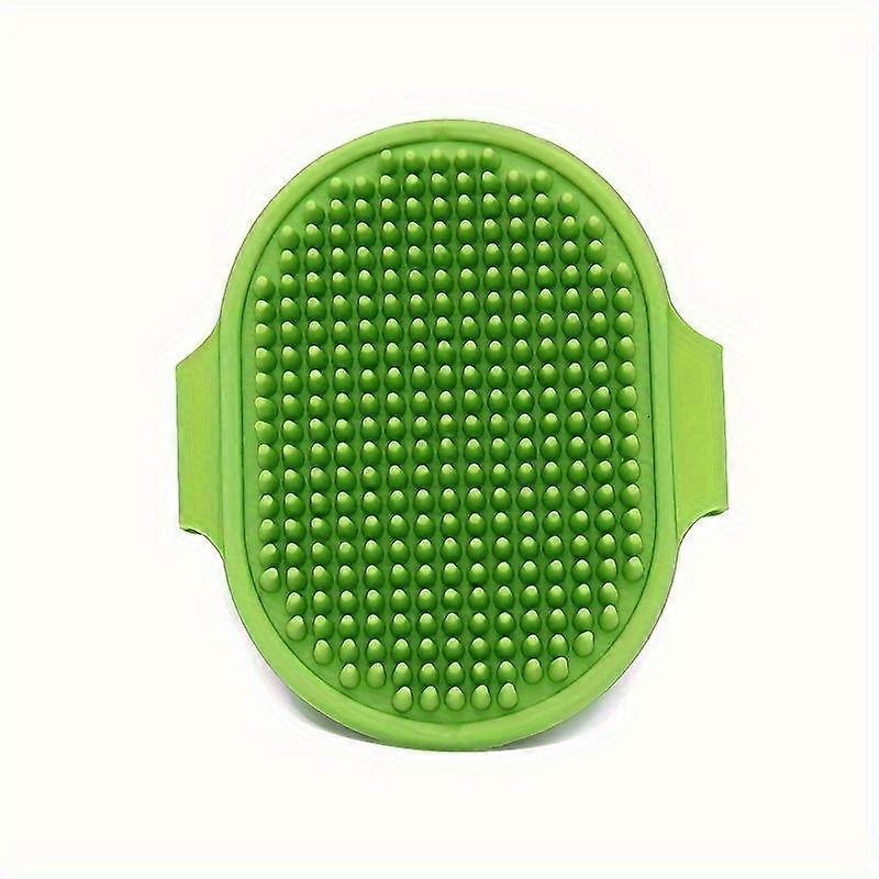 1pc Pet Shampoo Brush Silicone Massage Rubber Bathing Comb with Adjustable Circular Handle for Dog & Cat Grooming Tool