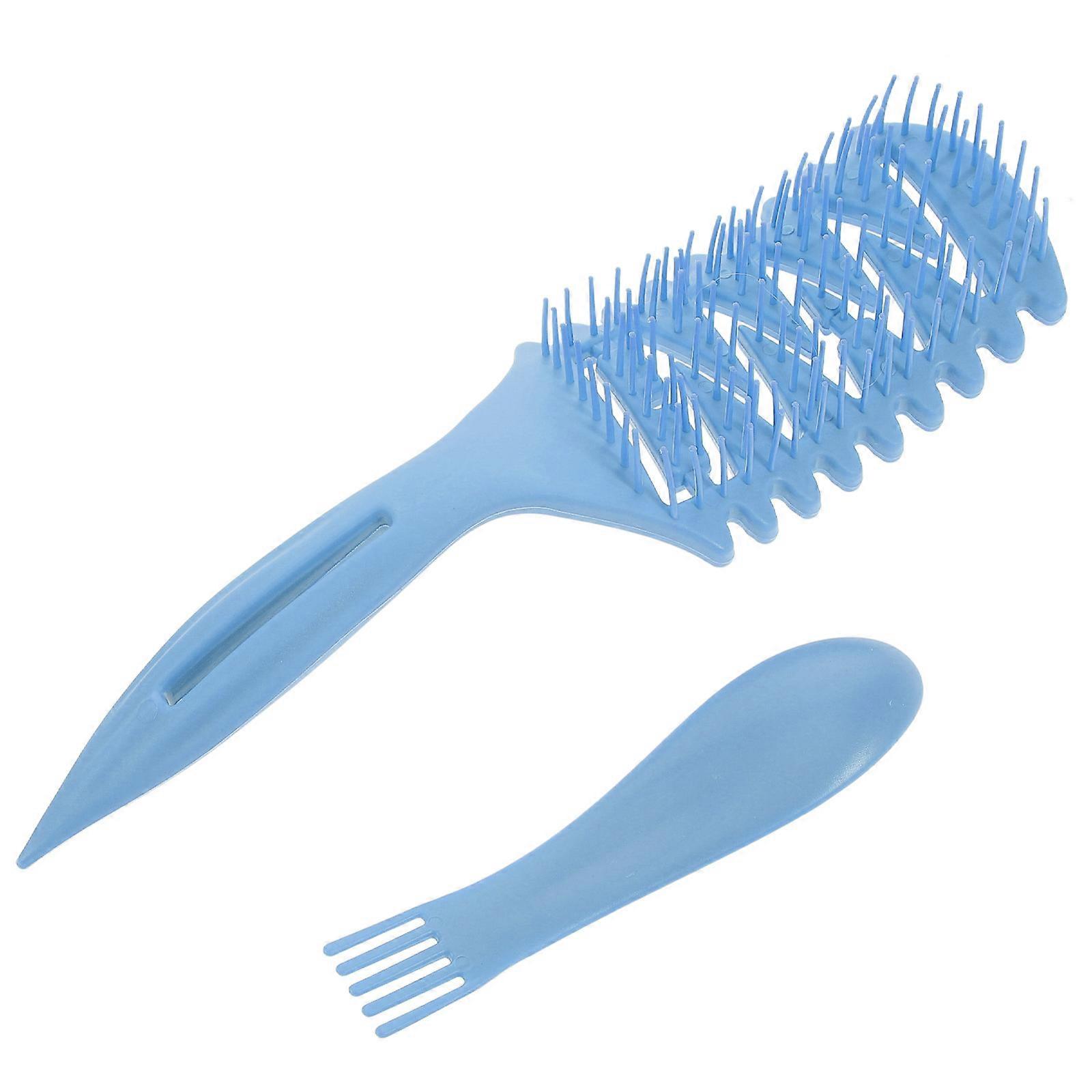 Teasing Comb for Fine Hair Multifunctional Hair Styling Combs 2Pcs Blue